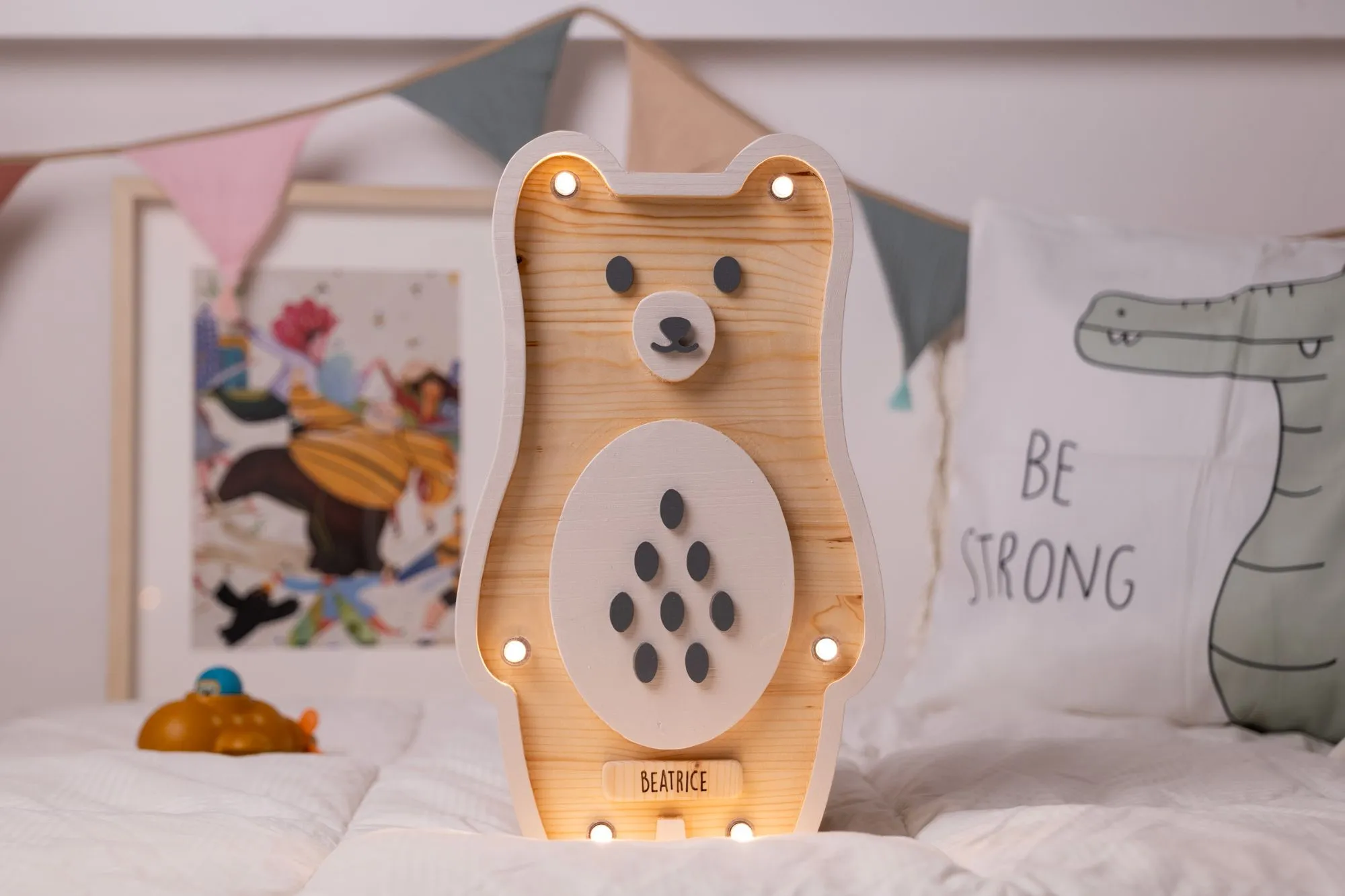 Lampada Orso in Legno personalizzabile